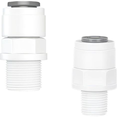 2-teiliges gerades Rohr 1/4"-Außengewinde auf 1/4"-Verbinder + gerades Fitting für Wasserleitung (1/5)