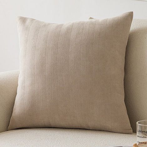 Fodera per cuscino in morbido chenille – 45 x 45 cm, design elegante unicolore per sofa, poltrona o letto – ideale come cuscino decorativo, lombare o di appoggio – colore camomilla latte