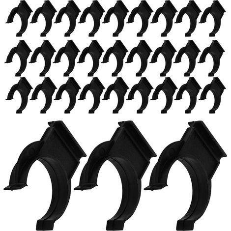 Clips en plastique pour pieds de meubles, 50 pièces noires, ouverture (1/5)