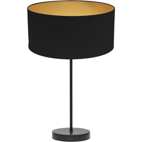 Lampada da Tavolo Alta Anuska 1xe27 Nero/nero-oro 62x30x30 Cm (1/2)