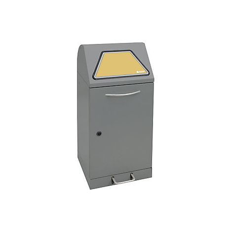Stumpf  Abfalltrennung  Modul-Vario  60  grigioalu-struttura  ProSlide-System  60l  +  pedale  -  625-060-1-1-100