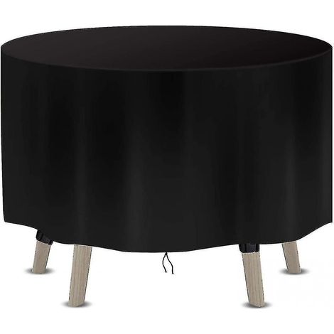 Housse de table ronde anti-poussière, résistante à la pluie et au soleil, portable et facile à nettoyer (1/5)