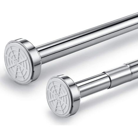 Barre télescopique extensible pour rideau de douche, 85-140 cm, tringle ajustable en acier inoxydable (1/5)