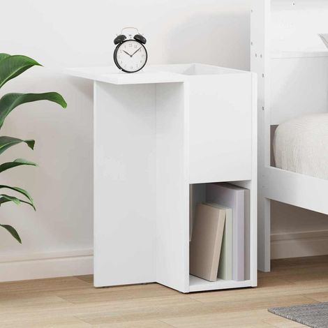 vidaXL  End Table  White 35 x 40 x 55 cm Engineered Wood