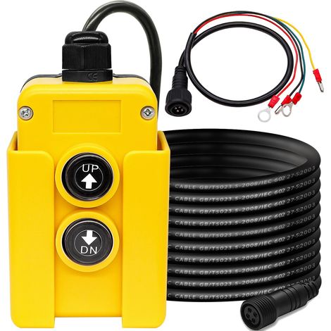 Commutateur de télécommande de remorque de déchargement de 4 fils 12V DC - bouton-poussoir industriel haut en bas contrôleur pour ascenseur de camion déchargement basculeur F-G018-4W (1/5)