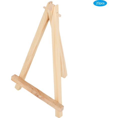 20 pièces Mini Supports en Bois pour Toiles, Photos et Dessins - Idéal pour Événements et Expositions Décoratives (1/5)
