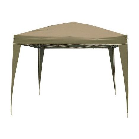 GAZEBO RICHIUDIBILE DOMUS  ACCIAIO/POLY ECRU MT 3X3