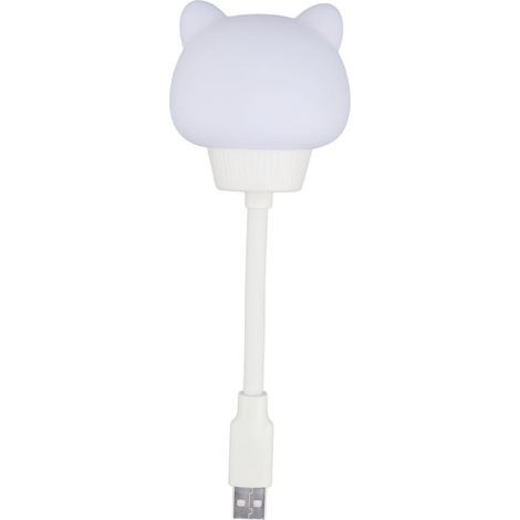 Lampe de Chevet LED Rechargeable avec Commande Vocale, 3 Niveaux de Luminosité, Minuterie, Portable et Design Mignon pour Chambre, Bureau, Soin des Yeux (1/5)