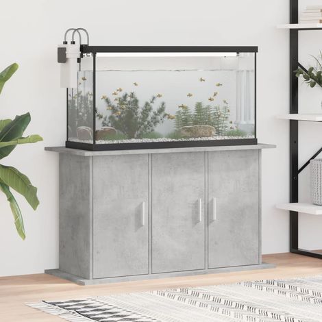 Meuble Gris Béton Pour aquariums de 100 X 40 cm. 3 Portes Support solide et stable pour aquariums (1/5)