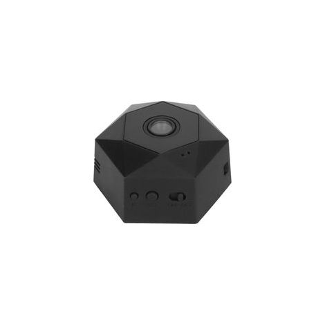 Mini caméra de surveillance haute définition avec batterie de 580 mAh et détection de mouvement pour une utilisation intérieure à domicile.