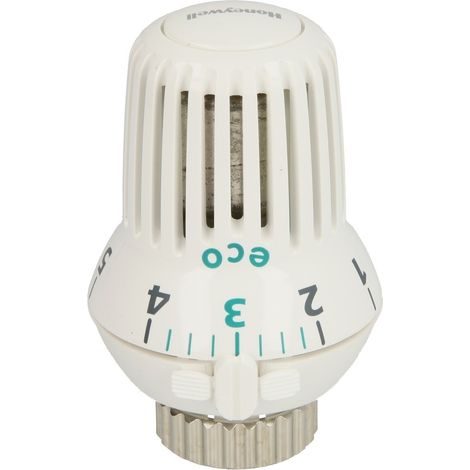 Le Sanitaire – Tête thermostatique MNG Thera-3 – Plage de réglage 6°C à 28°C – Bulbe liquide intégré – Compatible vannes Honeywell et MNG