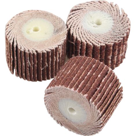 MINKUROW 50 Cabezales De Lija De 15 Mm Para Herramientas Rotativas, Grano 400 Para Vástago De Mandril De 3 Mm (1/5)