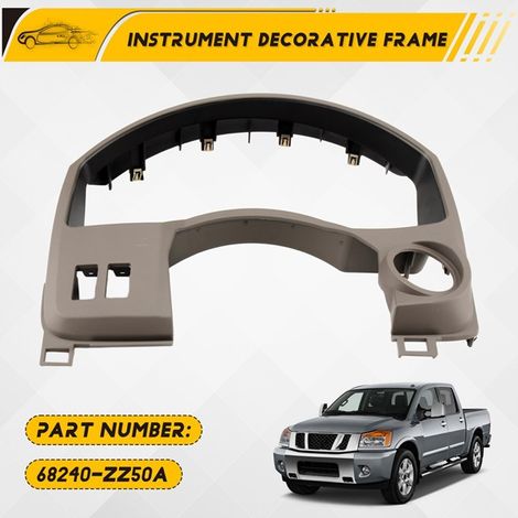 1 color: as pictured. Material: dashboard trim frame, dashboard bezel and instrument panel made of plastic. (1/5)