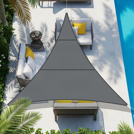 Voile d'ombrage imperméable Rectangle 3x4m Blocage UV Résistant aux intempéries pour Patio Extérieur Jardin Arrière-Cour,Anthracite (1/5)