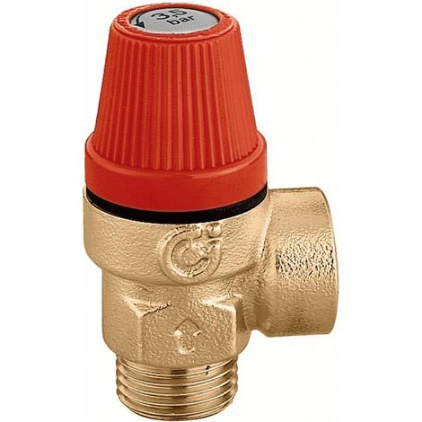 Valvola di sicurezza ordinaria certificata. Attacchi 1/2", taratura 2,5 bar Caleffi 312425  1/2” - 2,5 bar (1/2)