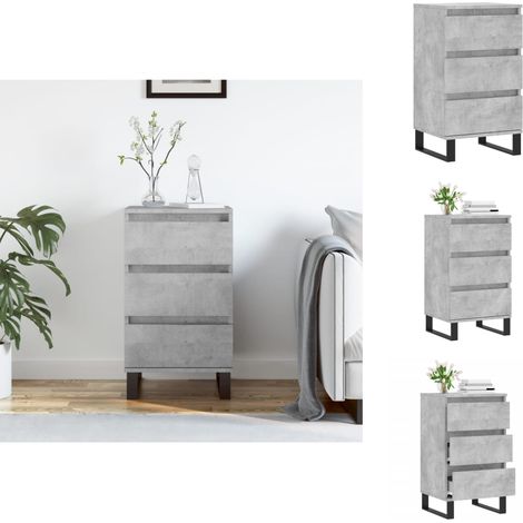 Sideboards - Living Sideboard Betongrau 40x35x70 cm Holzwerkstoff (1/5)