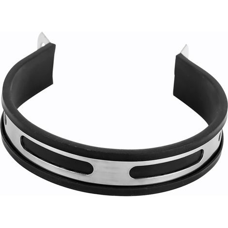 Support de pot d'échappement robuste pour motos - Noir/Argent (1/2)
