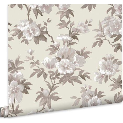 Laura Ashley Rosamund Vliestapet Natural 10mx52cm