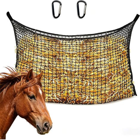 Filet a Foin Cheval 90×120 cm, Mailles Fines 3X3cm (1/5)