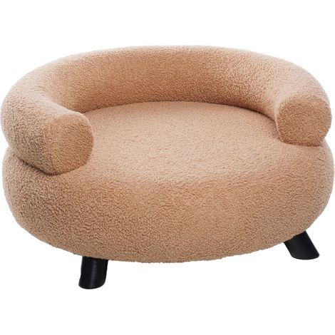 Fauteuil pour chien ou chat Bouclette beige 62 x 62 x 28 cm