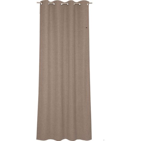 Rideau occultant à œillets 140x250 cm – Tissu flanelle beige – Opacité pour intimité – Glisse sur tringle avec œillets métalliques – Esprit