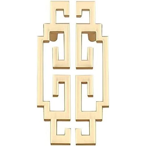 Poignées cuisine dorées entraxe 64mm pour armoire commode salle bain, lot de 2 (1/4)