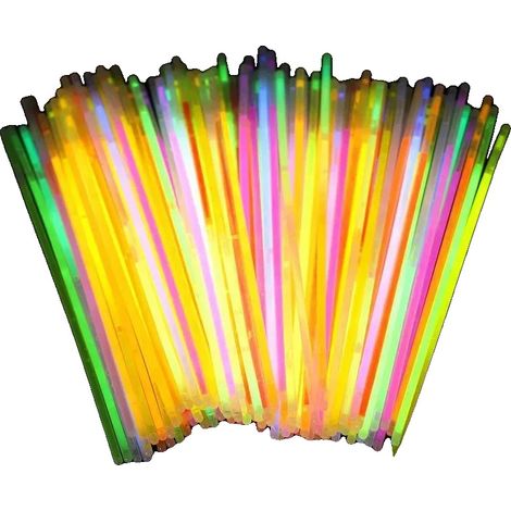 Bastoncini luminosi, multicolore, luminosità di lunga durata, colore casuale, 100 pezzi (1/2)