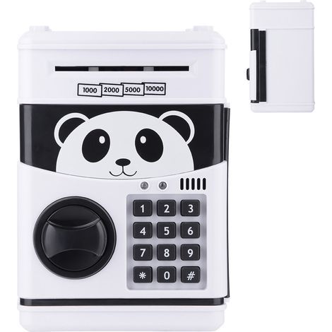 Mini caja fuerte electrónica con cerradura de combinación para monedas y billetes. (1/5)