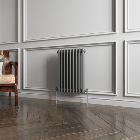 Traditional 2 Column Anthracite Grey Radiator (600mm H × 425mm W) – 1889 BTU / 554W – Cast Iron Style (1/5)