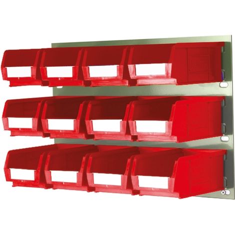 Bac de rangement RS PRO Rouge en PP, 75mm x 100mm x 165mm ( Prix pour 1 )