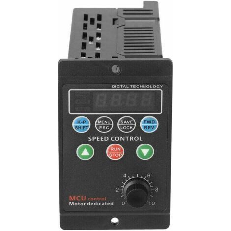 Variateur de fréquence pour moteur triphasé 220V – Affichage digital 4 chiffres – Puissance 0,75 kW – Plage de vitesse 0-3000 tr/min (1/4)