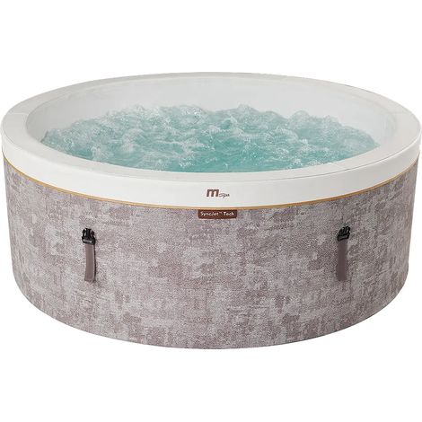 Vasca Idromassaggio Spa Cocoon Smontabile Trasportabile Gonfiabile Ø180x65 cm in PVC Marrone (1/5)