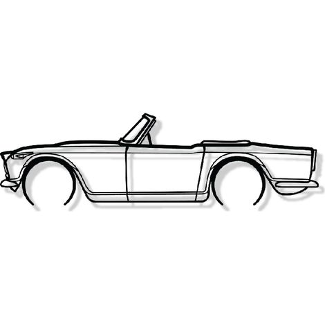 DECORACIÓN DE PARED EN METAL - TR4A IRS - Decoración de pared - Silueta de Coche - 80CM