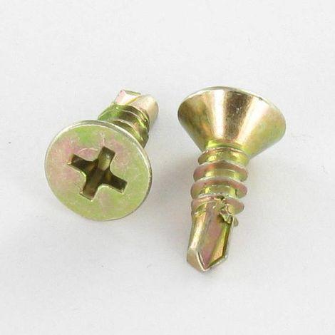 Vis autoperceuse Tête fraisée 5X65 Filetée sur 30 Empreinte carré 2 Phillips n° 2 Bichromaté-1 pièce
