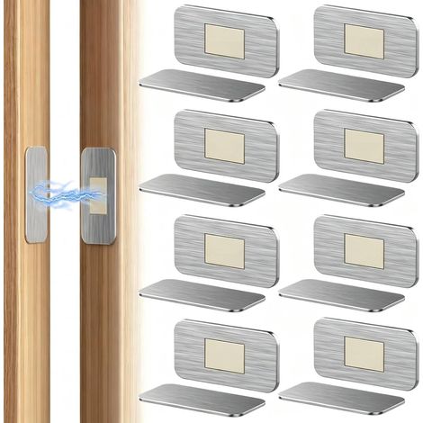 Lot de 8 aimants magnétiques ultra fins pour porte de placard (1/5)