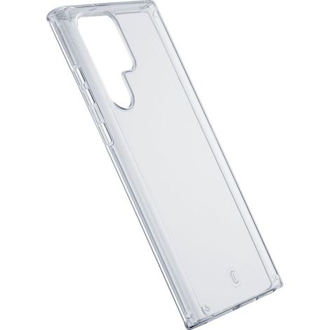 Cellularline Clear Strong - Funda para Samsung Galaxy S23 Ultra con protección antibacteriana (transparente)