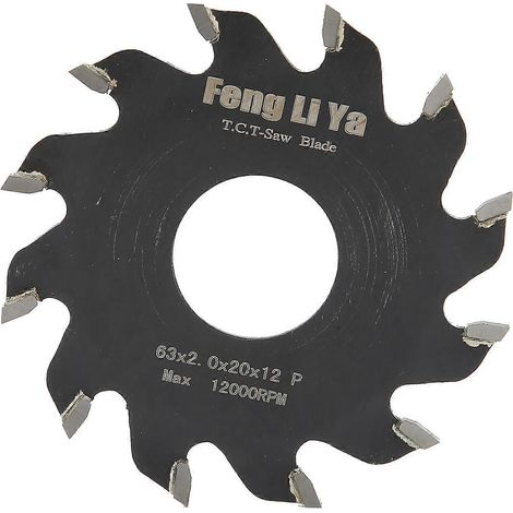 Kreissägeblatt 63x2x20 Hartmetall-Holzbearbeitungssägescheibe für Tischkreissägen und Trimmmaschinen