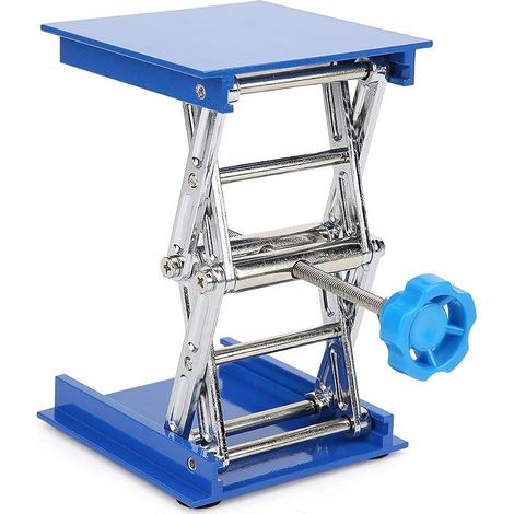 100 x 100 mm Laboratory Lifting Platform, Aluminium Laboratory Table Lift Tables, Blue (1/5)