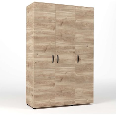 Armadio guardaroba camera da letto in legno con tre