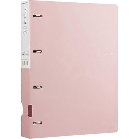 Classeur à anneaux résistant, avec perforations, format A4, 240 feuilles, espacement des trous de 8 cm, fournitures de bureau, rose (1/4)