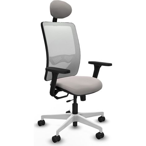 Chaise de bureau piqueras y crespo Zulema blanc simili cuir (1/2)