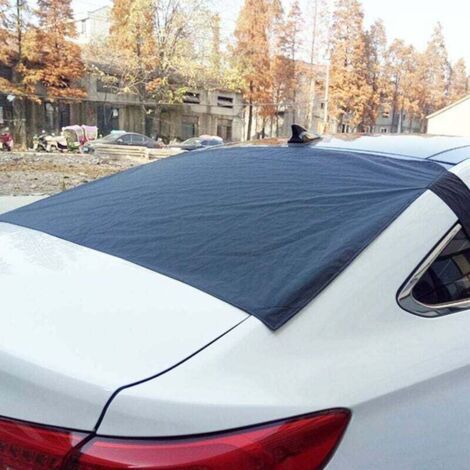 Bâche Protection Magnétique Pare Brise Arrière Voiture, Couverture Pare-Brise Vitre Arriere Protège Contre Le Neige Anti Givre Noir pour Hiver(140 x 90 cm) (1/5)