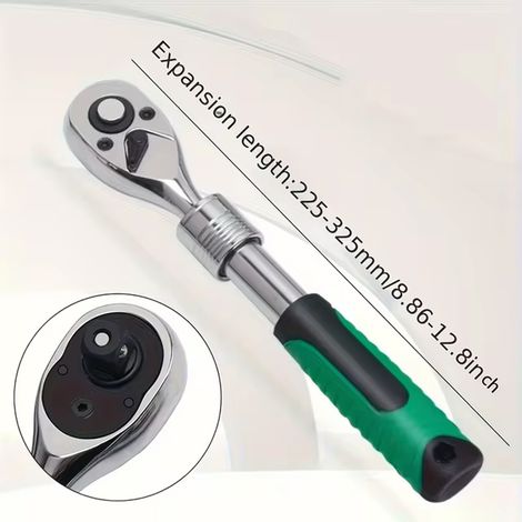Jeu de clés à douille télescopiques (225-325 mm), 72 dents, réversibles en acier inoxydable (1/5)