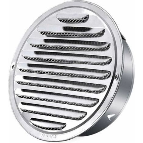 Choyclit – Grille de ventilation ronde 120mm en acier inoxydable – Bouche VMC avec moustiquaire anti-insectes – Installation murale/plafond pour cuisine