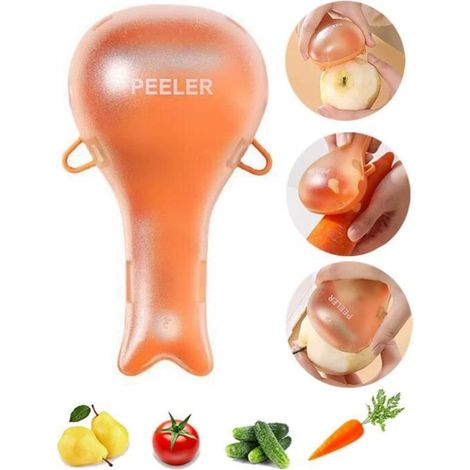 Éplucheur de légumes - Multifonctionnel - Acier inoxydable - Ergonomique - Avec boîte de rangement (1/4)