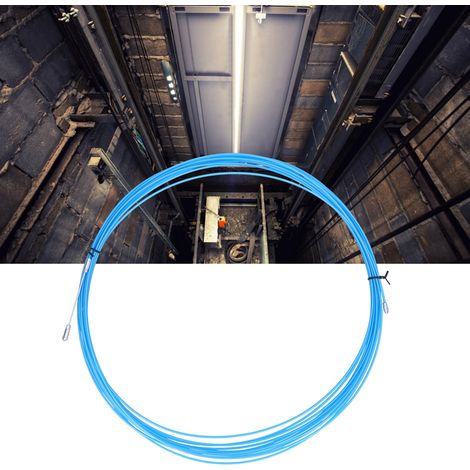 Câble en acier inoxydable pour grues à tour d'ascenseur, câble en acier pur multibrins, fil d'acier revêtu de plastique, bleu, 20 mètres. (1/5)