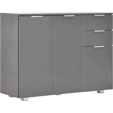Sideboard/Anrichte/Buffet Hochglanz-Grau 107x35x80,5 cm LXWW595370 (1/5)
