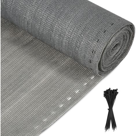 Jiubiaz Frangivista in HDPE 150g/m², 1,2x10m, frangivista rinforzato con clip di fissaggio, antracite