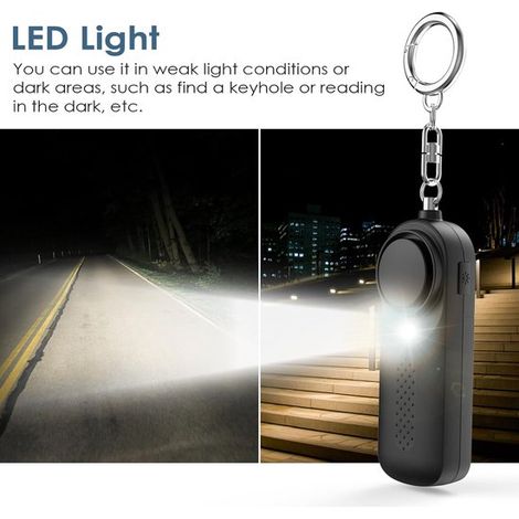 Allarme personale per donne,sirena da 130 dB,allarme di sicurezza potente con portachiavi e luce LED,omologato dalla polizia,anziani e studenti (1/5)