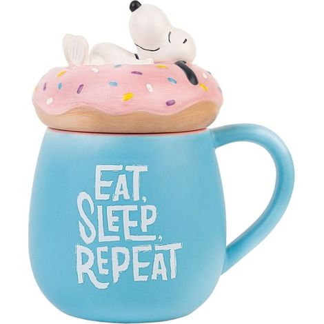 3D-Tasse, 500 ml Fassungsvermögen, Eat Sleep Repeat-Design (1/4)